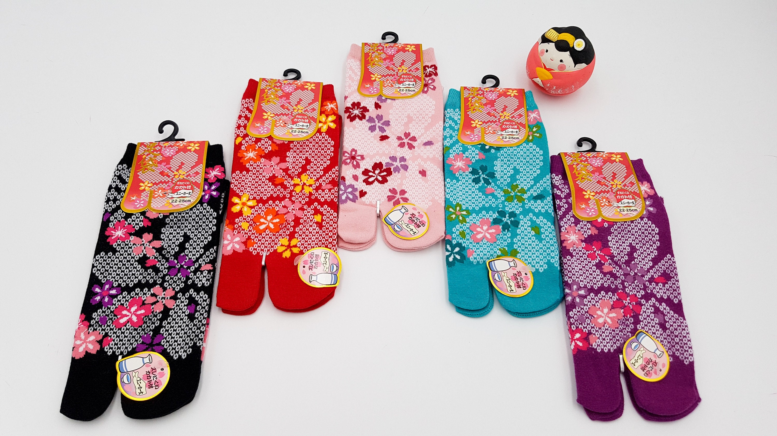 Chaussettes Japonaises Tabi en coton - Sumotori Taille Large