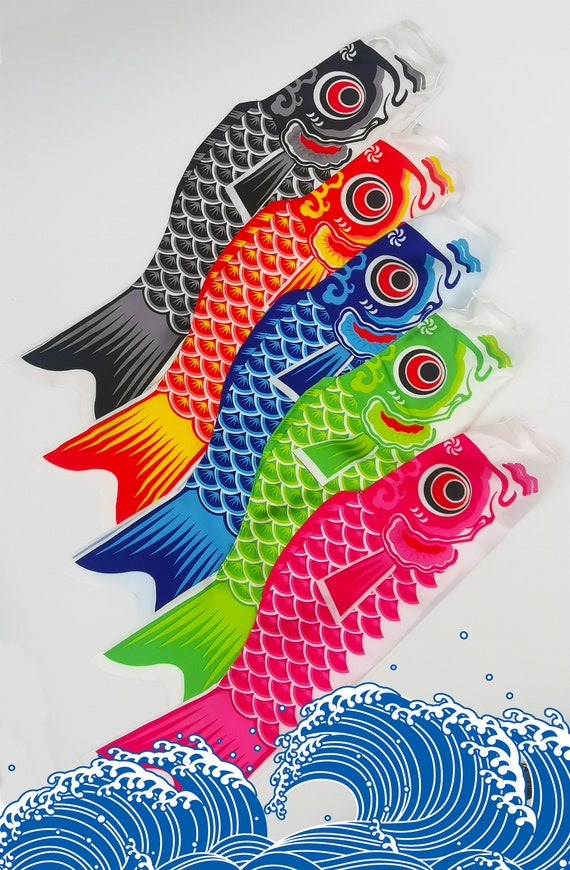 Koi Nobori Japanese Fish Windsock, Japan Decoration, Children's