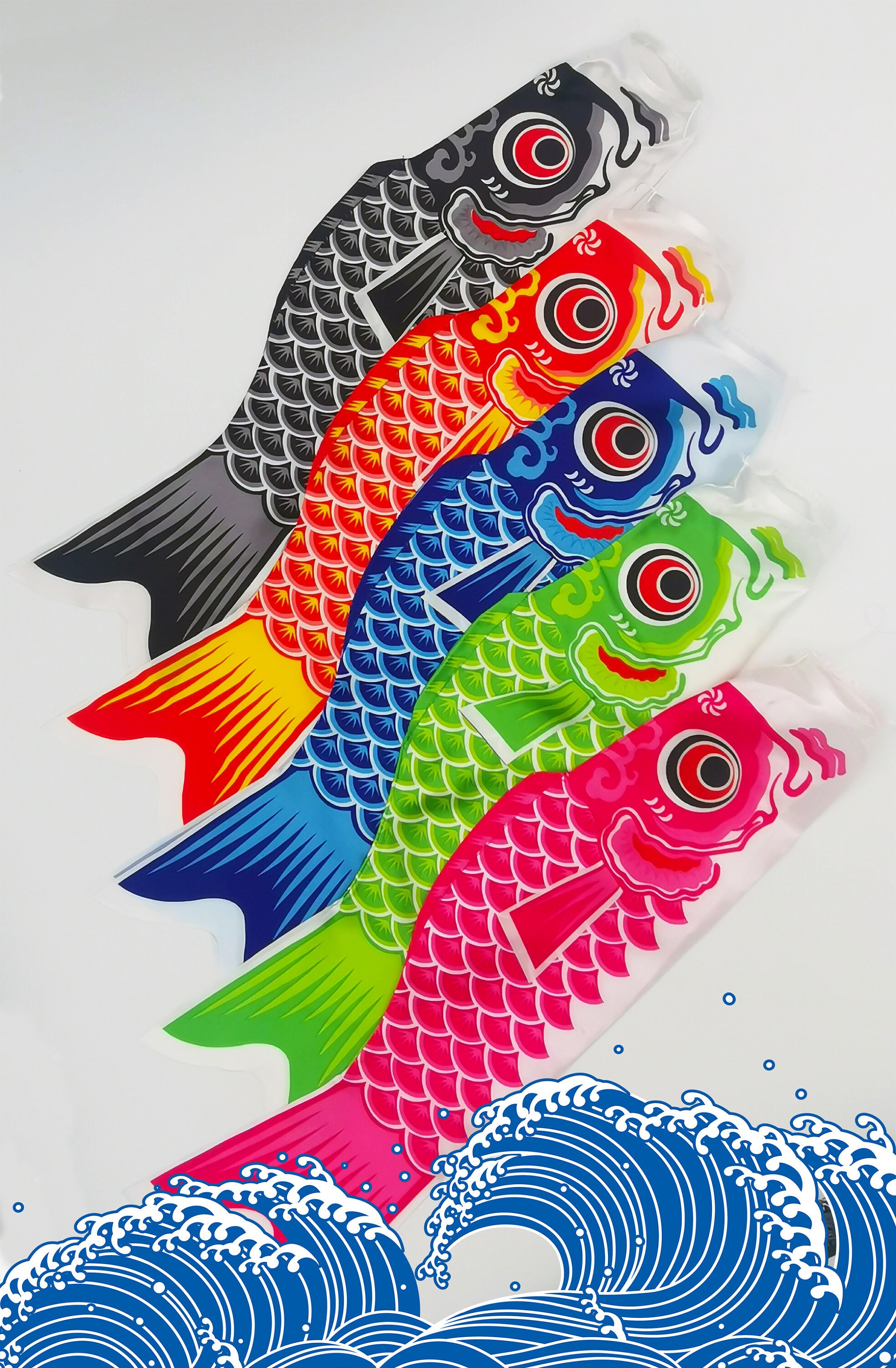 Koi Nobori Manche à Air Poisson Japonais, Décoration Japon, Souvenir Fête Des Enfants