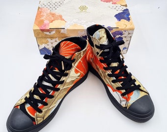 Chaussures basket en tissu de japonaises traditionnelles belt OBI. Taille 43
