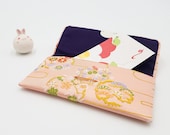Handmade pale pink Japanese clutch with clasp