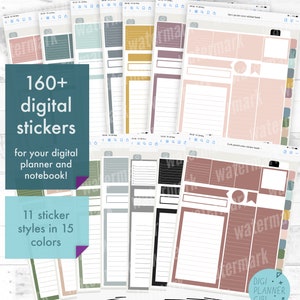 Digital planner stickers, GoodNotes sticker book, Tabbed Digital Sticker Book, to use with your digital planner and journal on your iPad