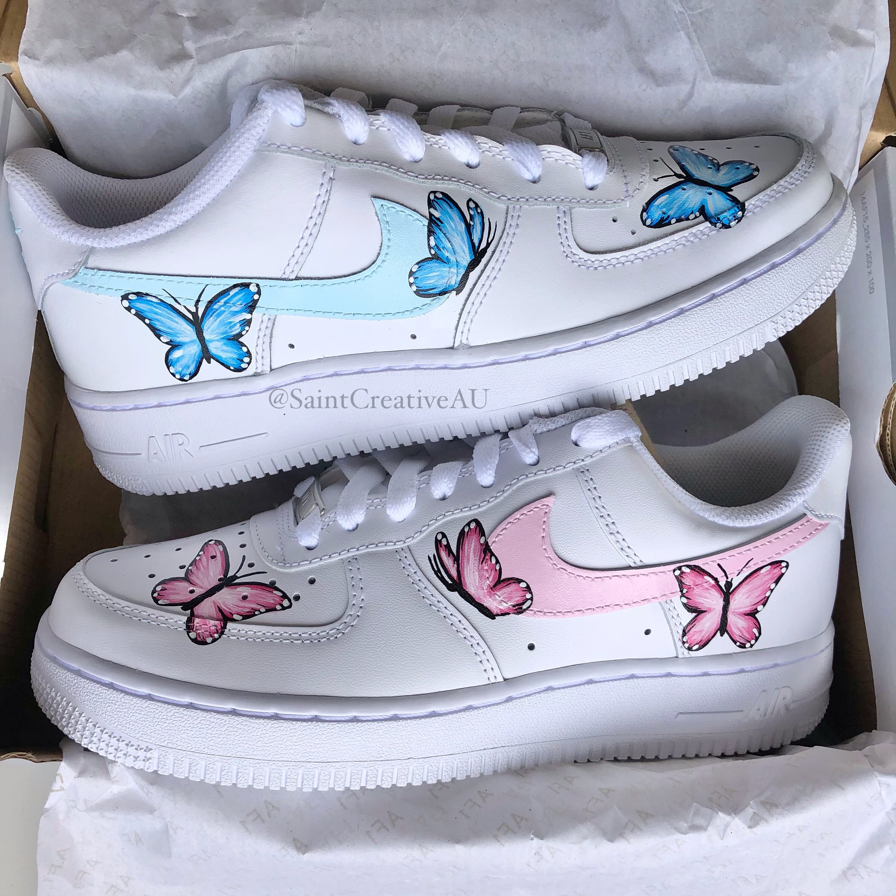 custom nike air force 1 butterfly