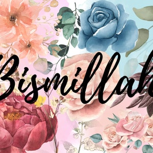4 florale islamische Poster