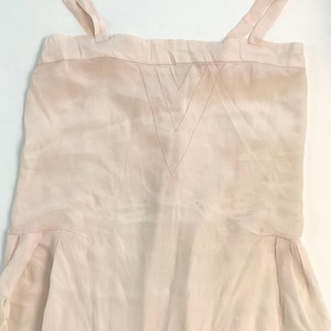Rare Deco-Era  1920s-1930s Pink Crepe Silk Lingerie Romper or Step-In