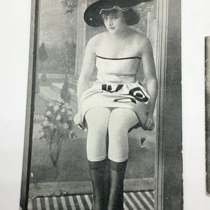 Set of 5 Mack Sennett Comedies "Bathing Beauties" Real Photo Postcards - Teens-1920s