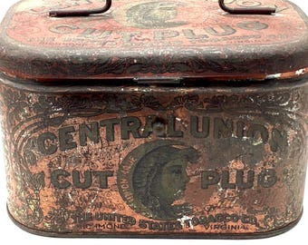 Vintage Champion Tobacco Tin Australia Fine Cut 2 Oz Tobacciana Man Cave  Retro