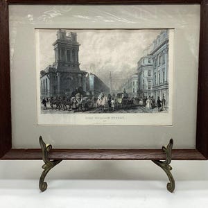 Framed 1800s Victorian Lithographs of London Street Scenes