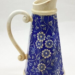 Blue and White Ironstone Calico Pattern Creamer - Etsy
