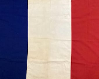 Large Antique French Flag / French Tricolor Flag From WWI (world