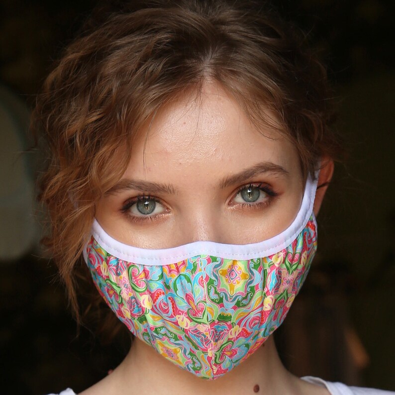 Handmade Stylish Face Mask 4 Layers 100 Cotton Reusable & Etsy