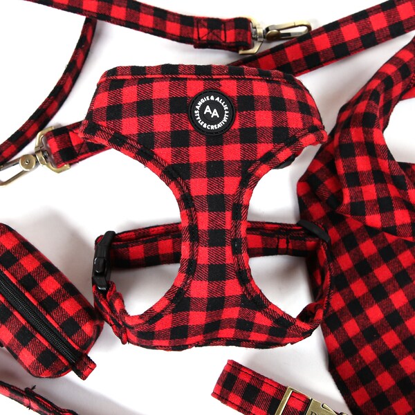 Plaid Dog Harness Etsy