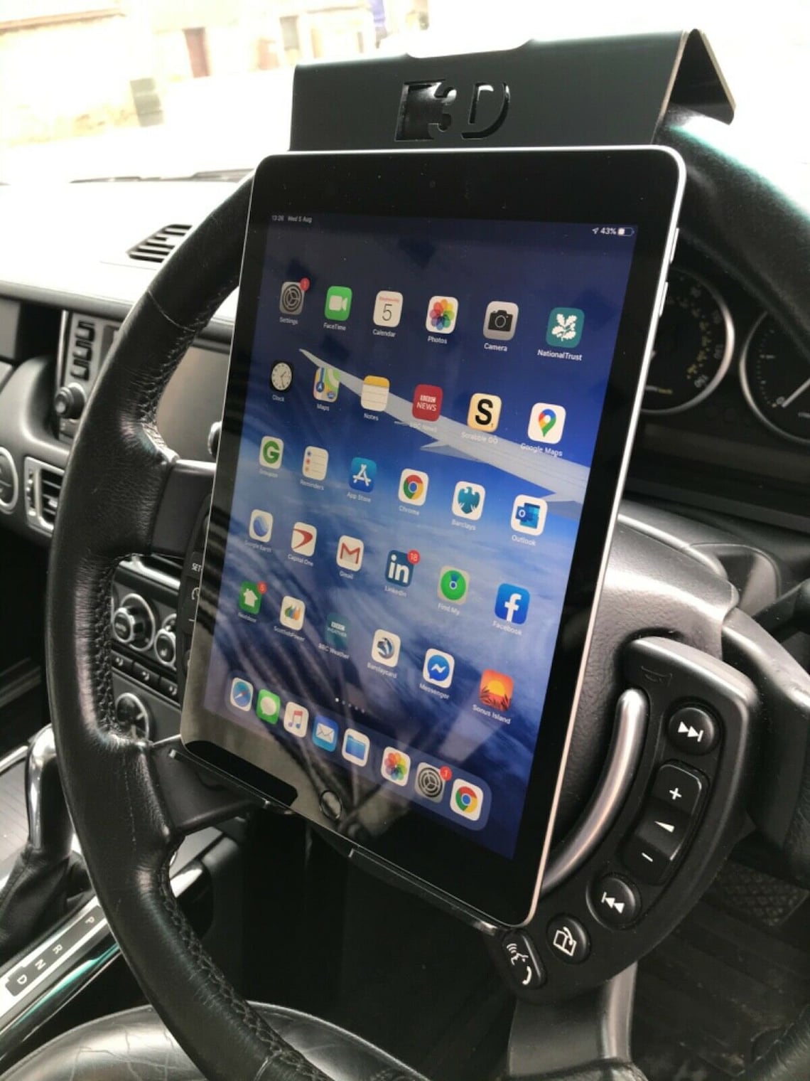 IPad Stand Car Steering Wheel Universal I Pad/ Tablet Holdercar