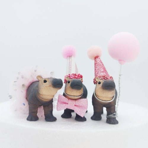 happy 4th birthday hippo cake