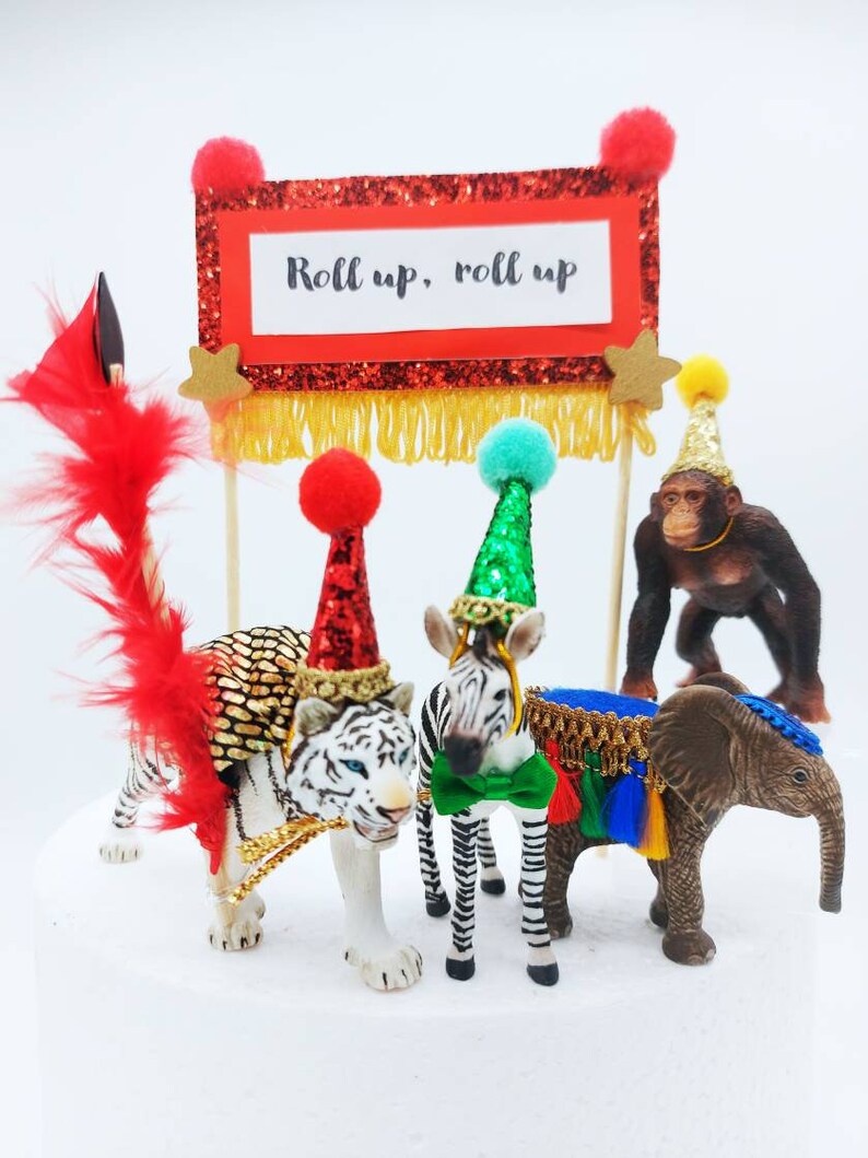 Circus Animal Cake Toppers / Cirque Du Animal / Circus Cake Etsy