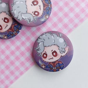 Astarion button pin badges ita bag baldur's gate 3 bg3 vampire darling charm dnd sticker