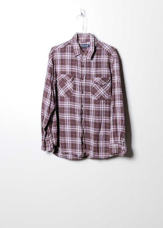 Vintage Unisex Flannel Shirt in Purple