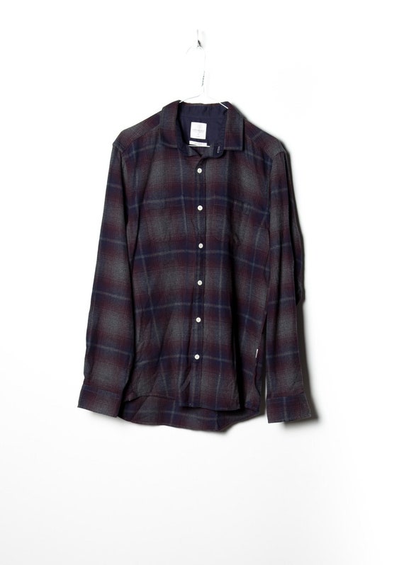 Vintage Men's Flannel Shirt in Purple