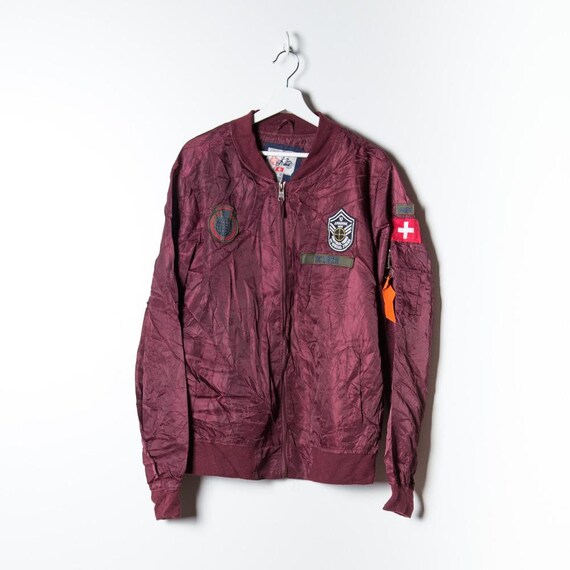Silk Bomber Unisex in red