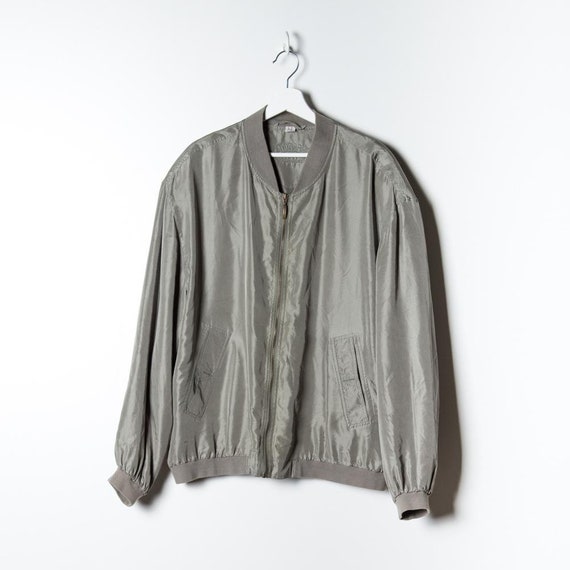 Silk Bomber Unisex in green