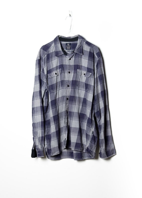 Vintage Men's Flannel Shirt in Purple