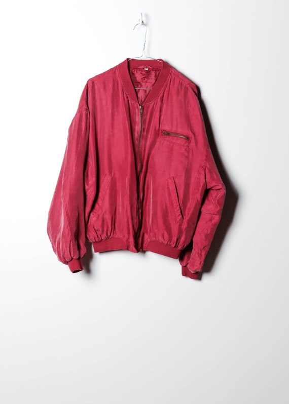 Silk jacket in red
