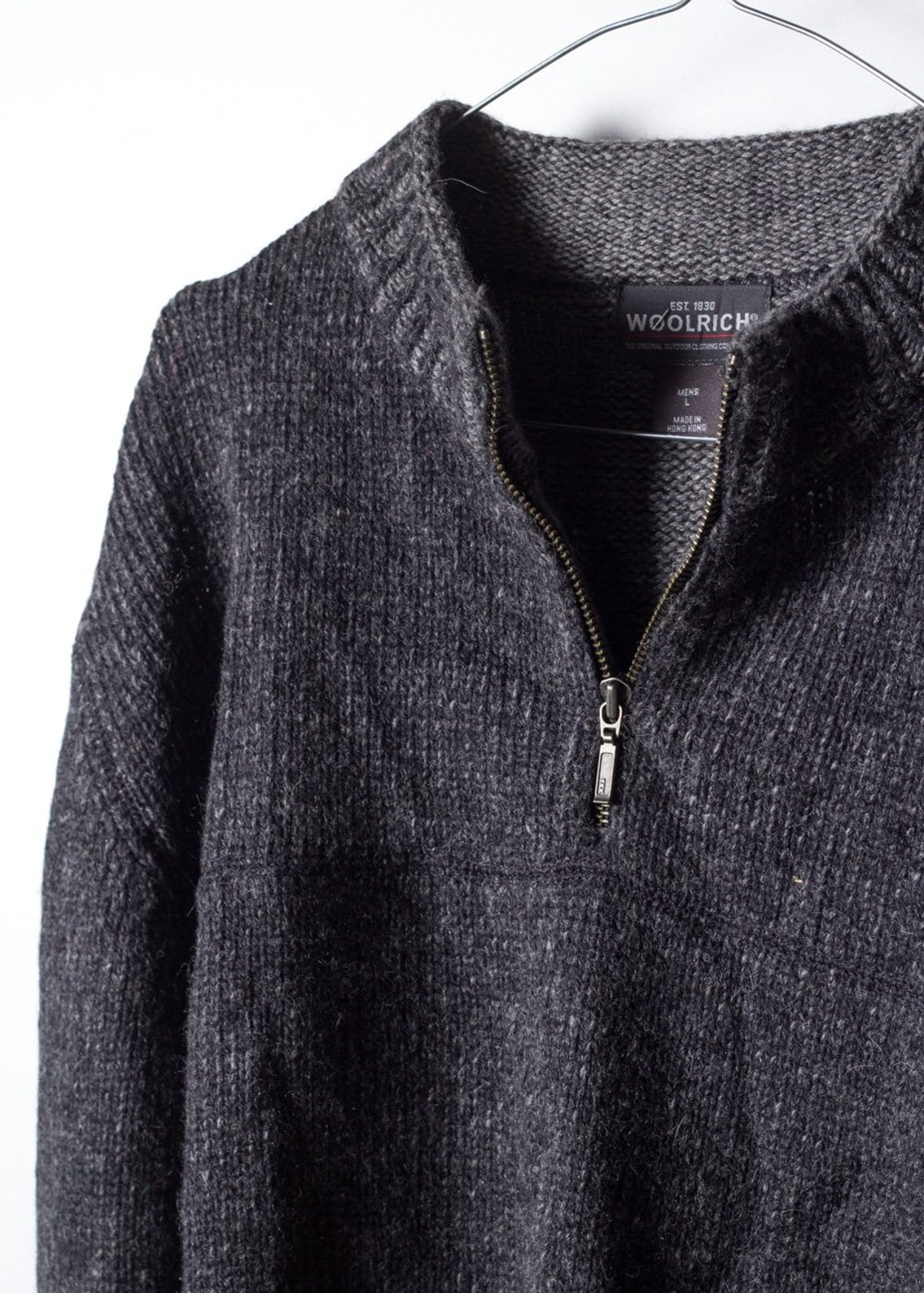 Woolrich Men's Knit Sweater in Grey | Etsy