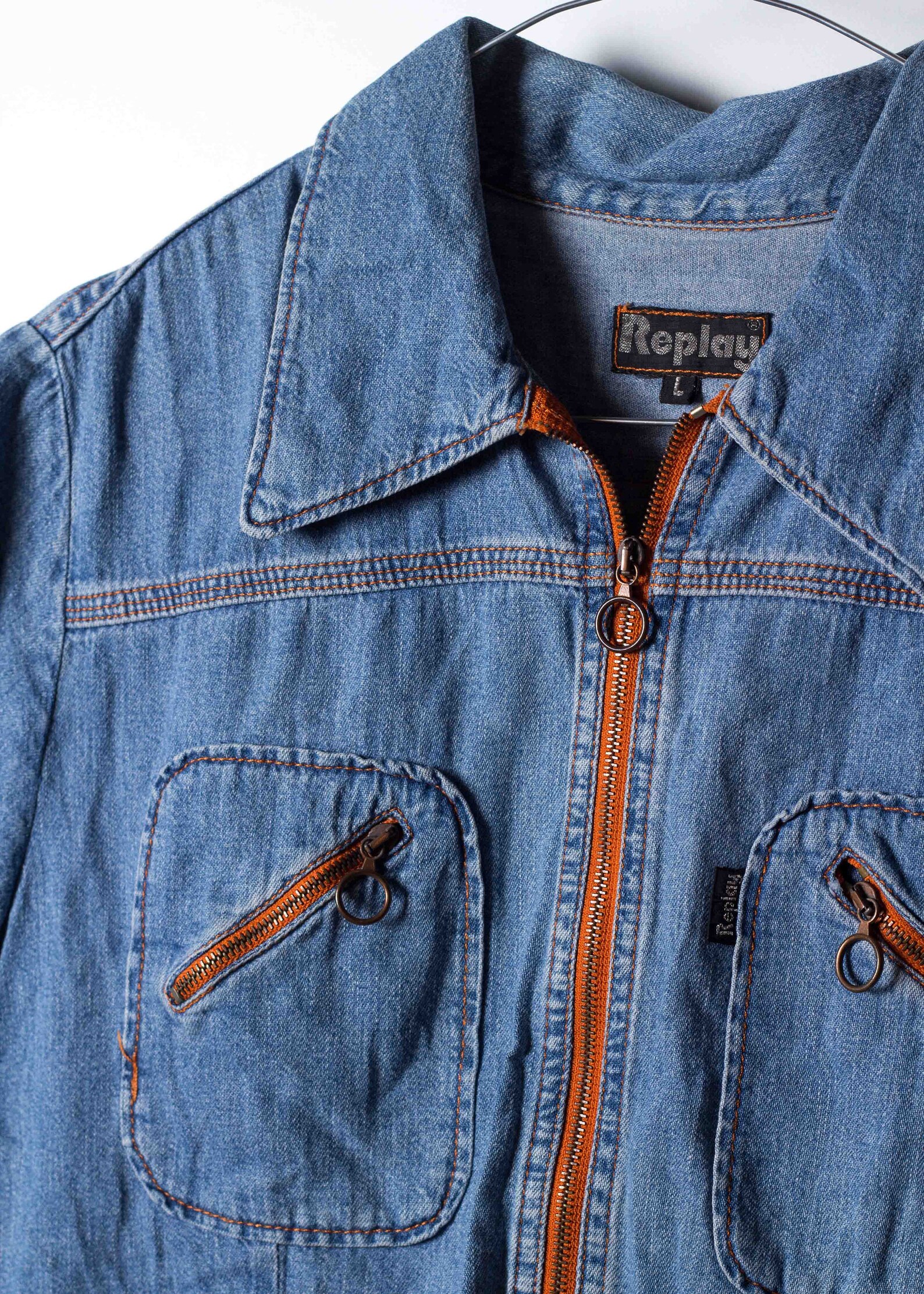 Vintage women's denim shirt in blue Etsy