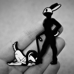 Rabbit's foot shop brooch