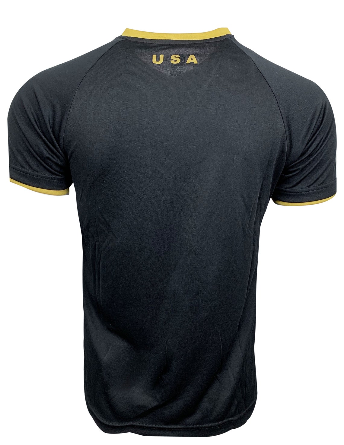 USA Mens Soccer Black & Gold Jersey USA Soccer Training Etsy