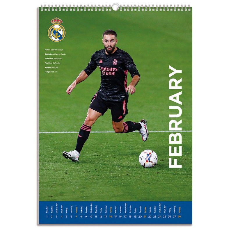 Real Madrid Calendar 2021 Official Real Madrid Wall Calendar Etsy