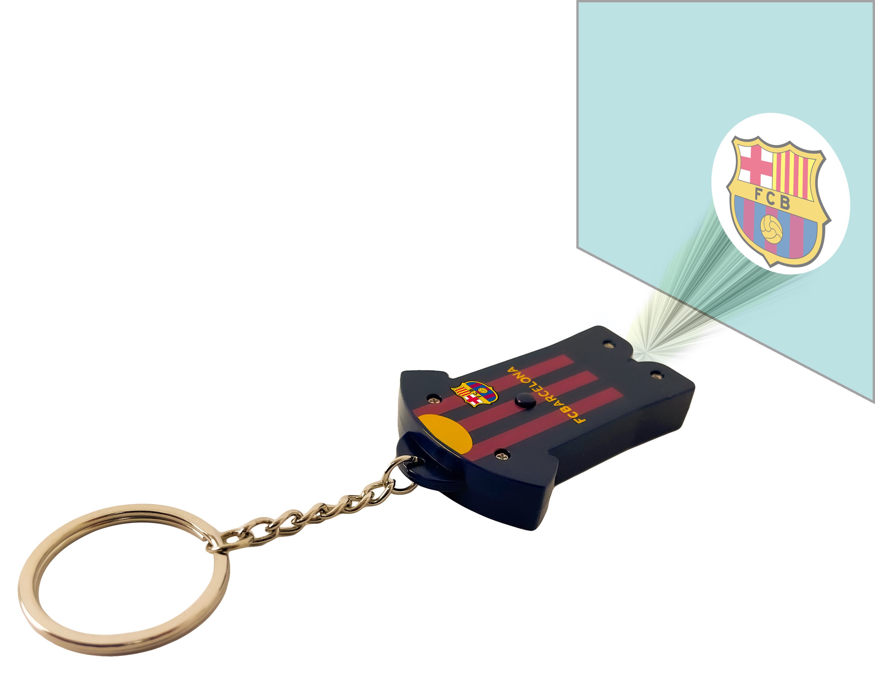 Barcelona Keychain Licensed FC Barcelona Flashlight Keychain Etsy
