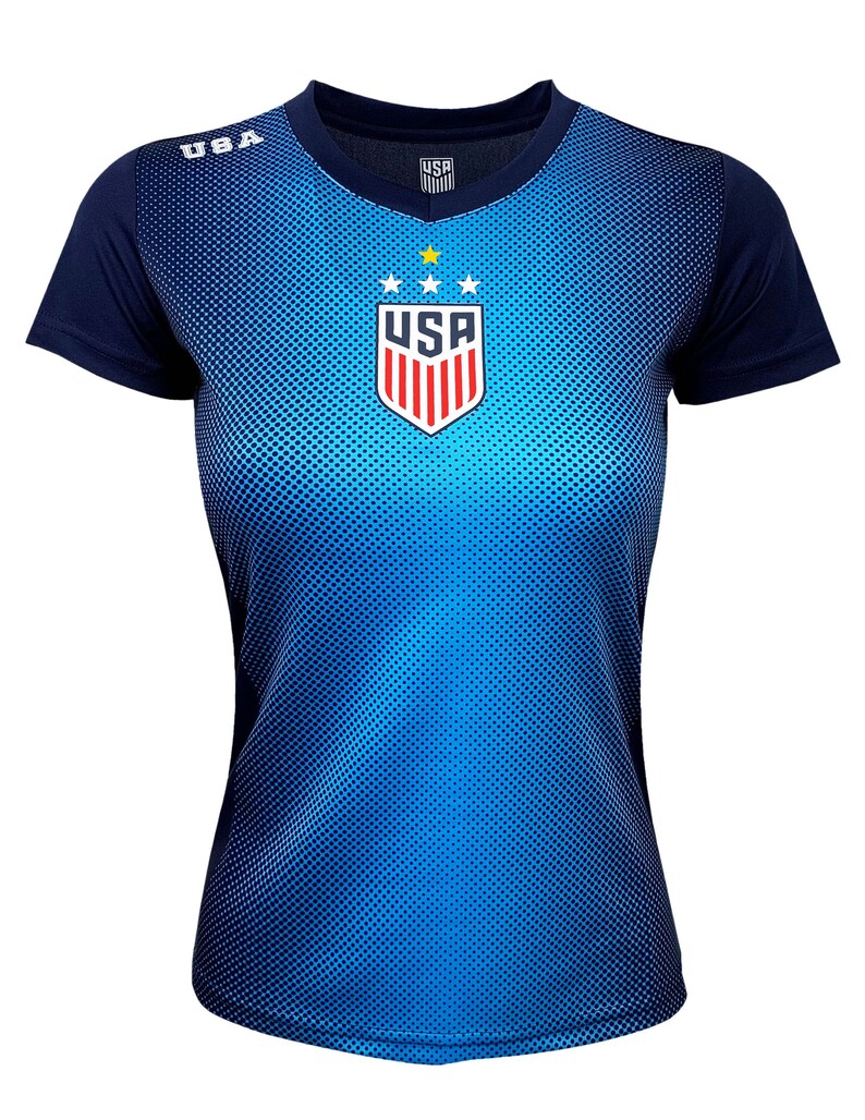 USA Soccer Jersey For Girls Fitted Jersey Etsy
