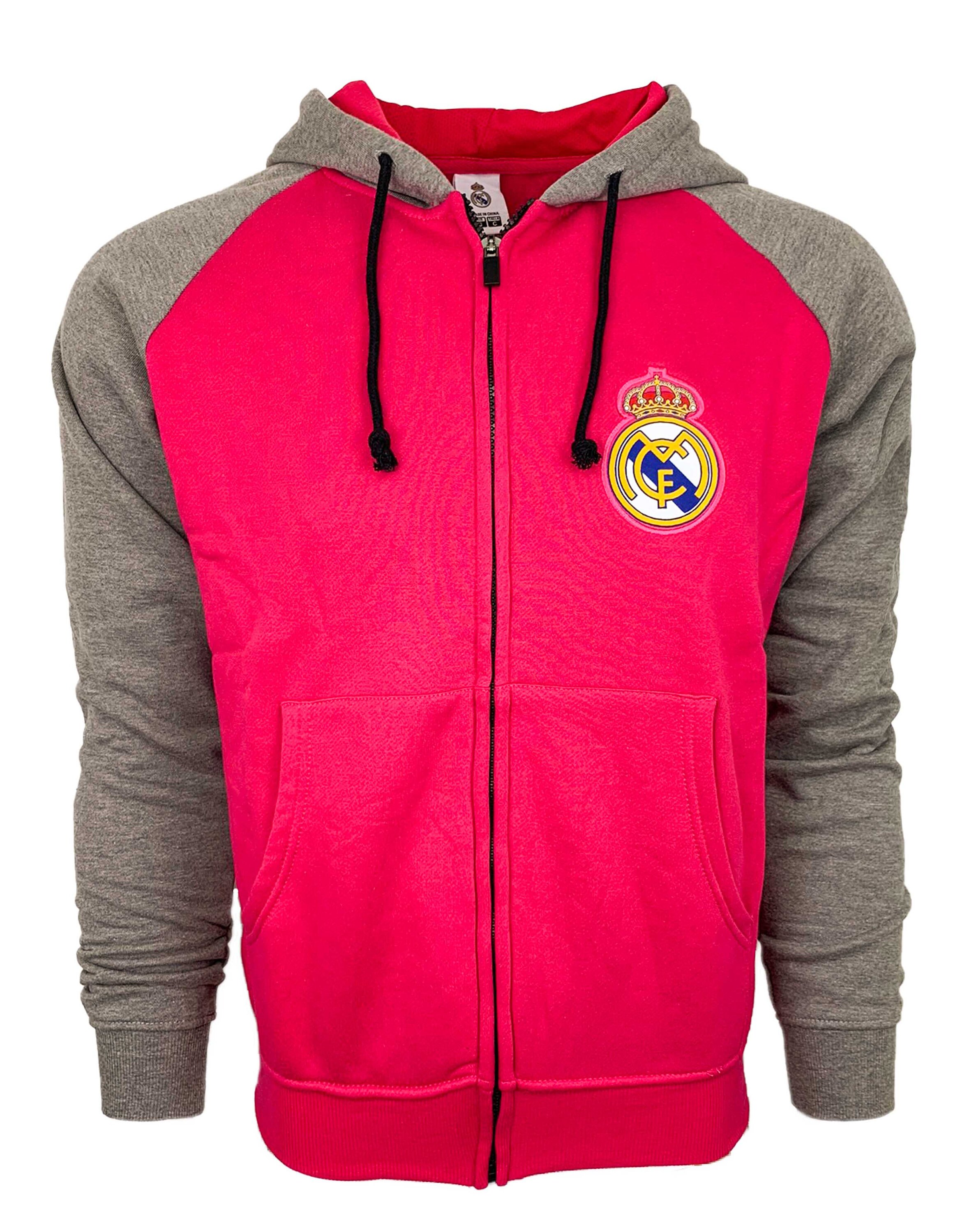 Real Madrid Hoodie Color Pink Licensed Real Madrid Zip Etsy