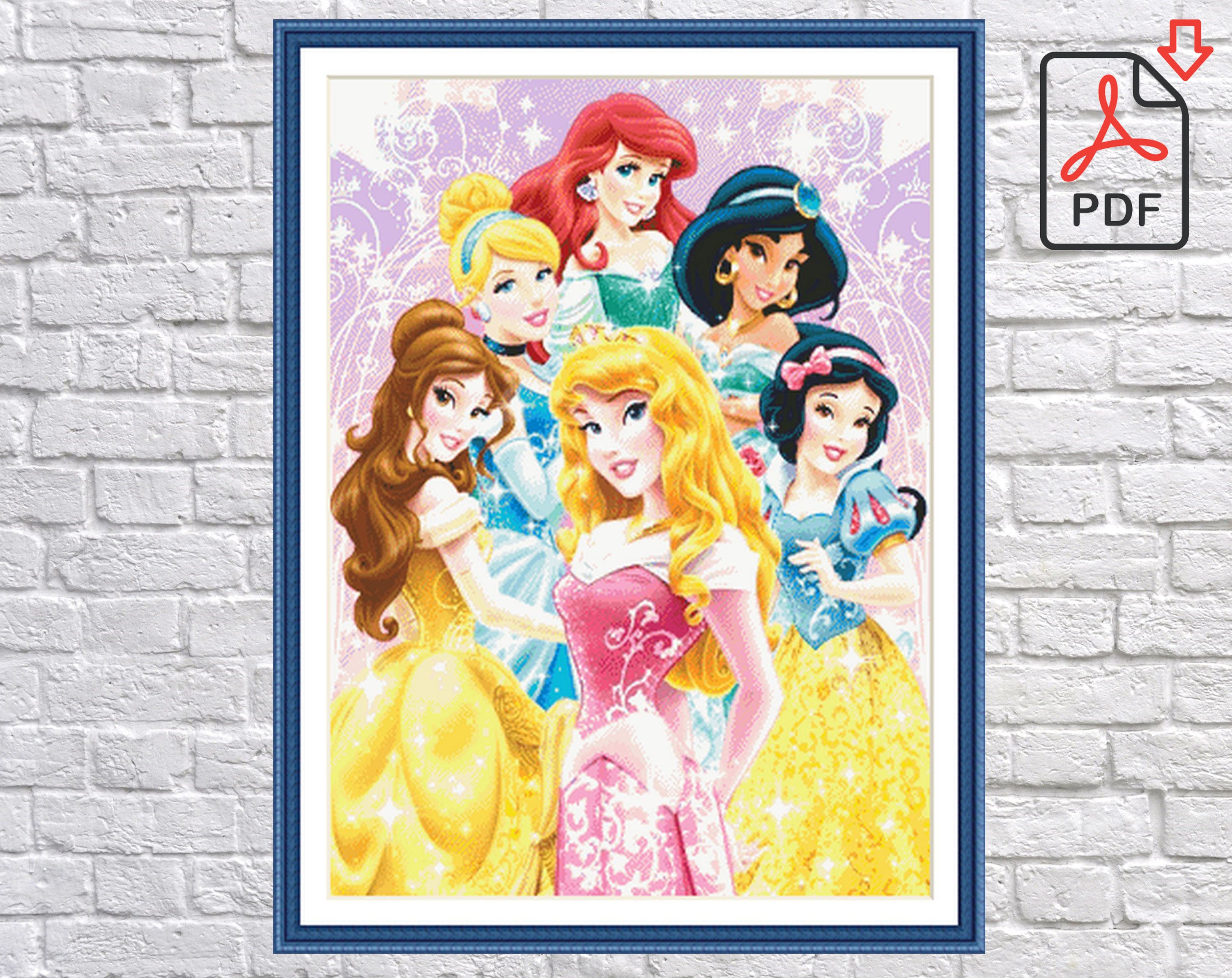 Disney Cross Stitch Pattern / Princess Cross Stitch / Disney Etsy