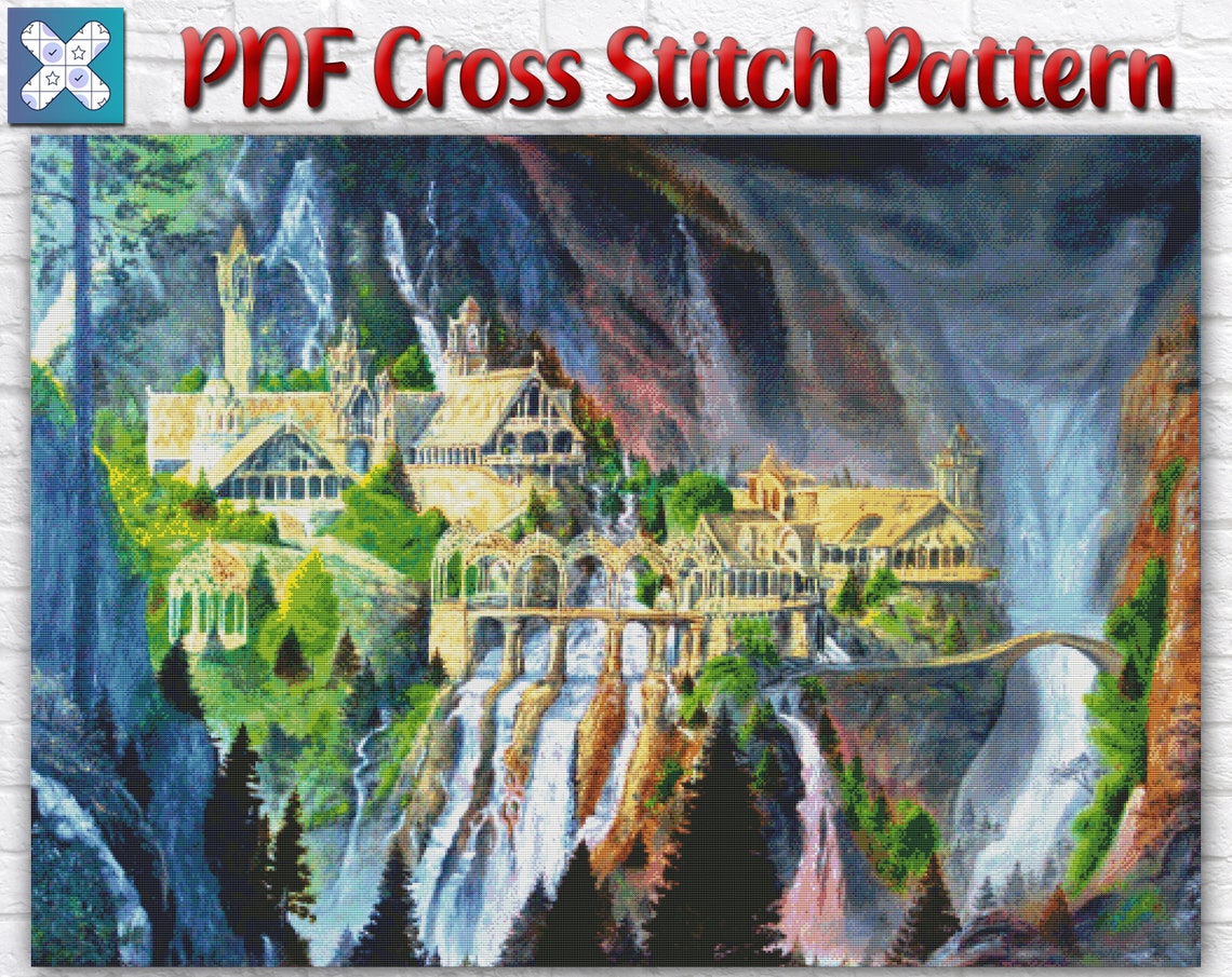 Rivendell Castle Cross Stitch Pattern / Lord Of The Rings | Etsy