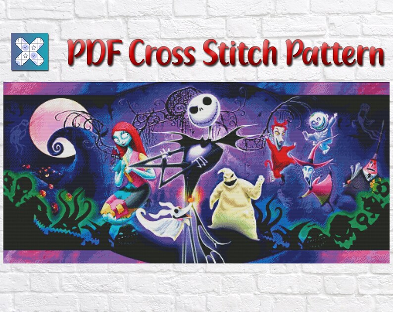 Nightmare Before Christmas Cross Stitch Pattern / Nightmare Etsy