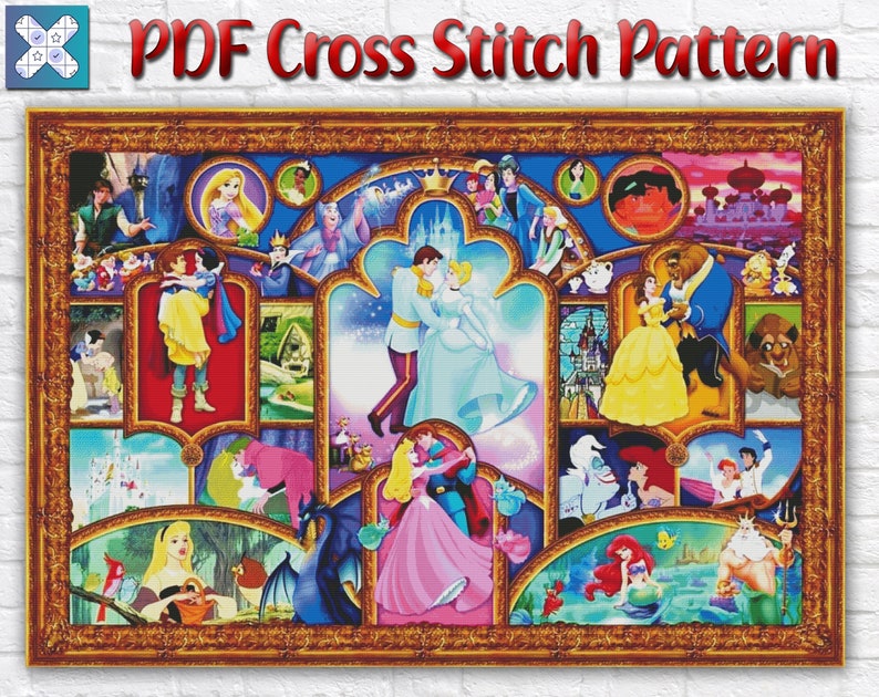 Disney Cross Stitch Pattern / Large Cross Stitch Chart / Etsy