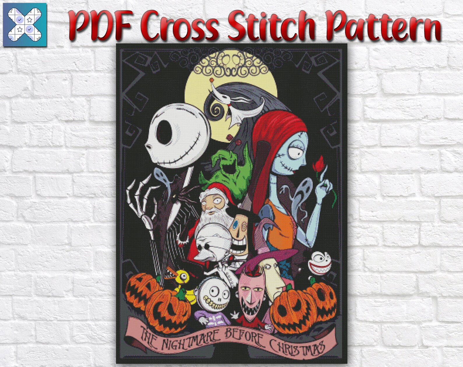 Nightmare Before Christmas Cross Stitch Pattern / Nightmare Etsy