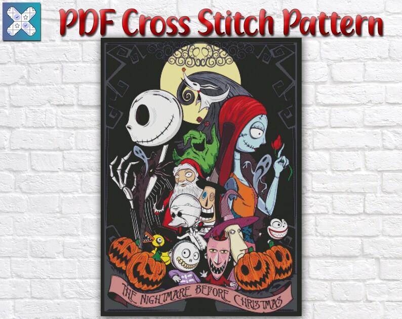 Nightmare Before Christmas Cross Stitch Pattern / Nightmare Etsy
