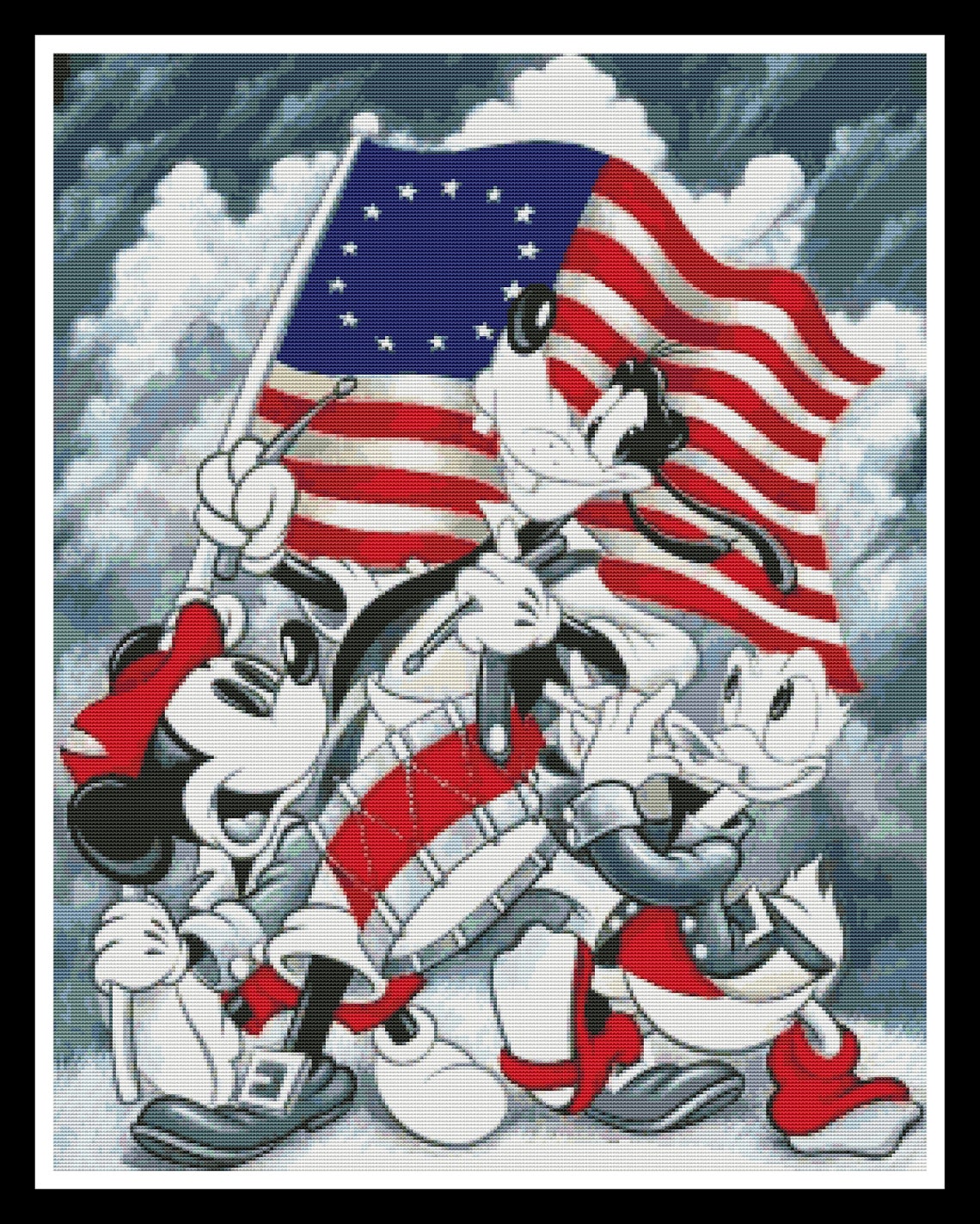 Mickey Mouse Cross Stitch Pattern / Disney Cross Stitch Etsy