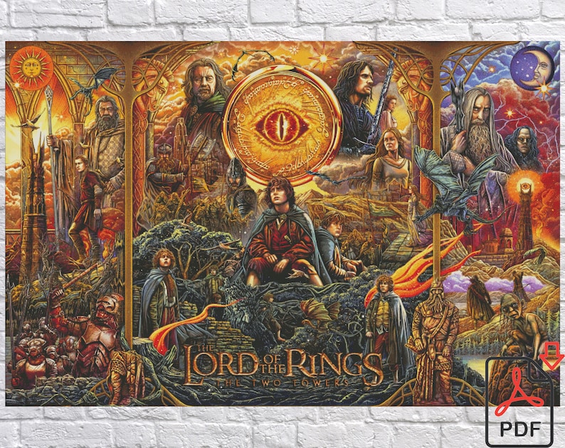 Lord Of The Rings Cross Stitch Pattern / Hobbit Movie Cross Etsy