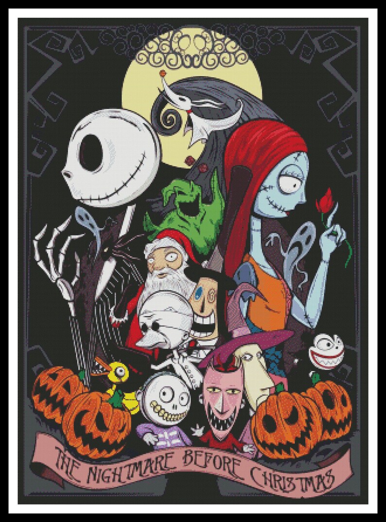 Nightmare Before Christmas Cross Stitch Pattern / Nightmare Etsy