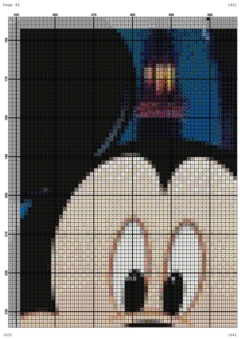 Mickey Mouse Cross Stitch Pattern / Disney Cross Stitch Chart Etsy