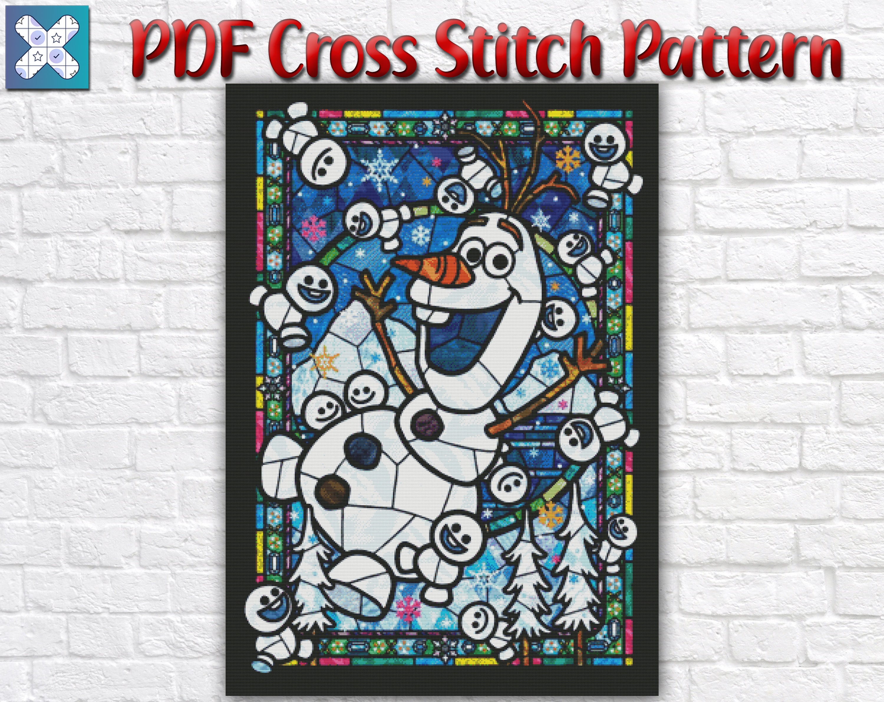 olaf cross stitch pattern frozen cross stitch chart disney etsy ireland