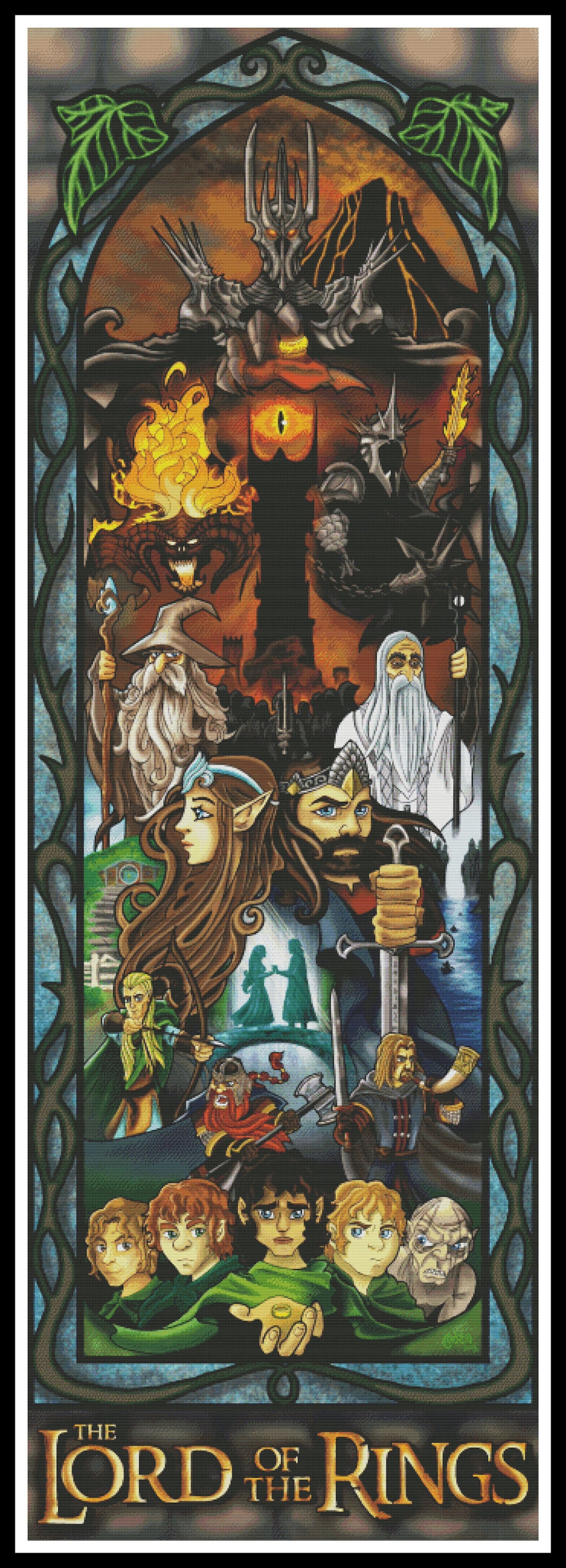 Lord of the Rings Cross Stitch Pattern / Hobbit Cross Stitch Etsy