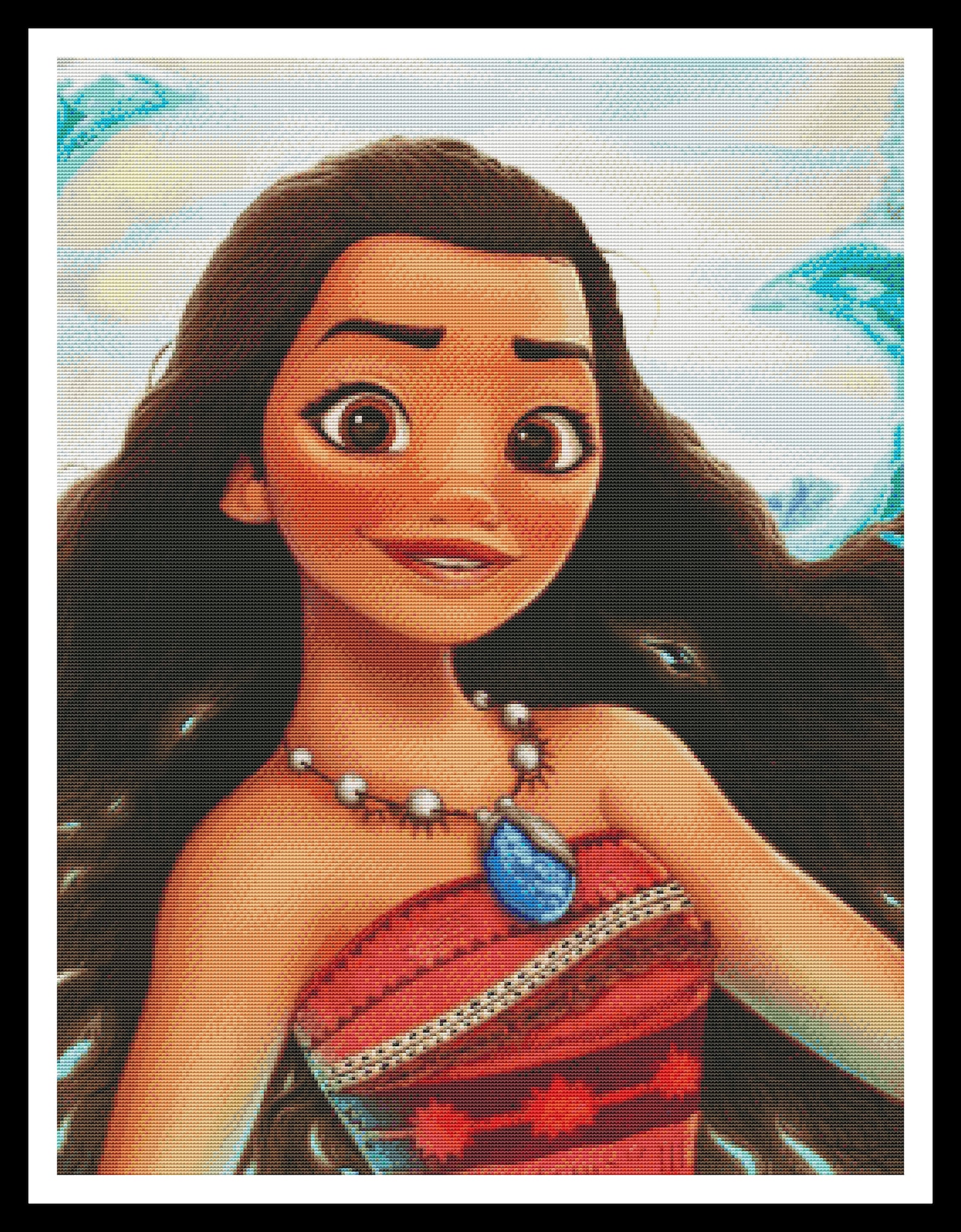 Moana Cross Stitch Pattern / Disney Moana Chart / Moana Maui Etsy