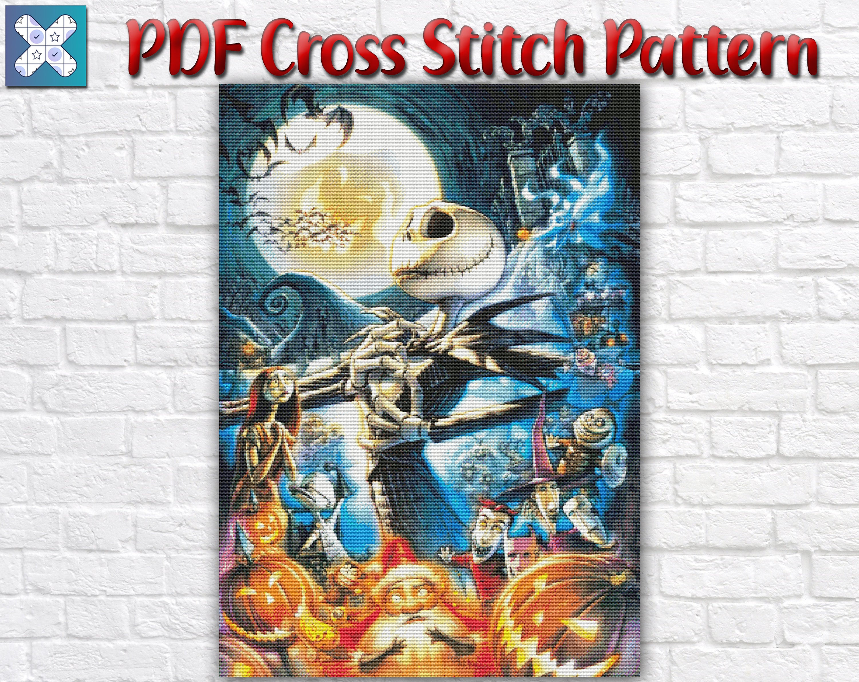 Nightmare Before Christmas Cross Stitch Pattern / Nightmare | Etsy