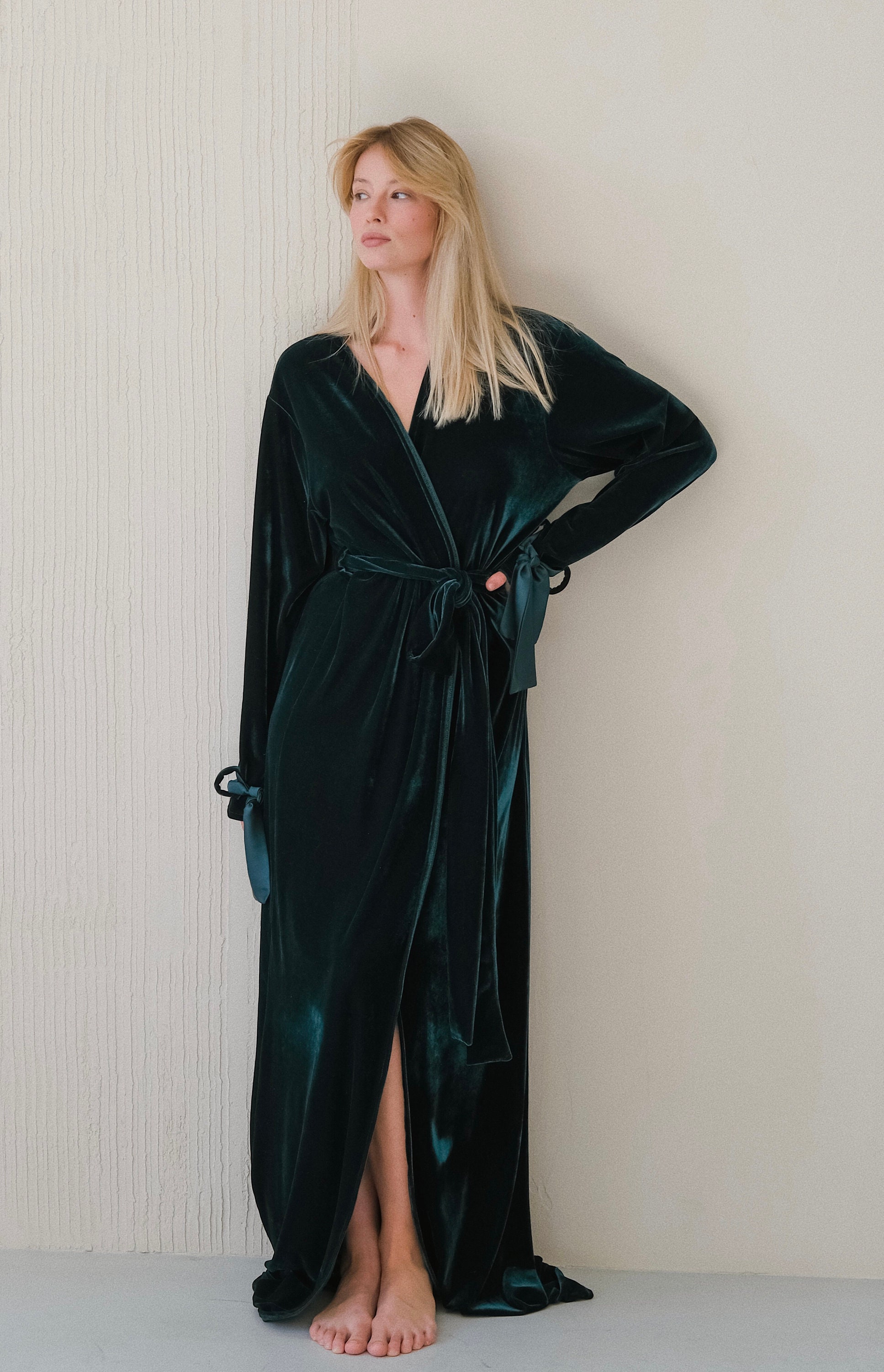 Velour Long Robe Velvet Robe Warm Robe Long Robe | Etsy