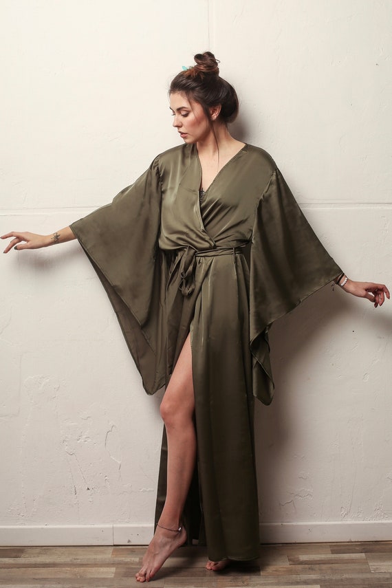 silk maxi robe